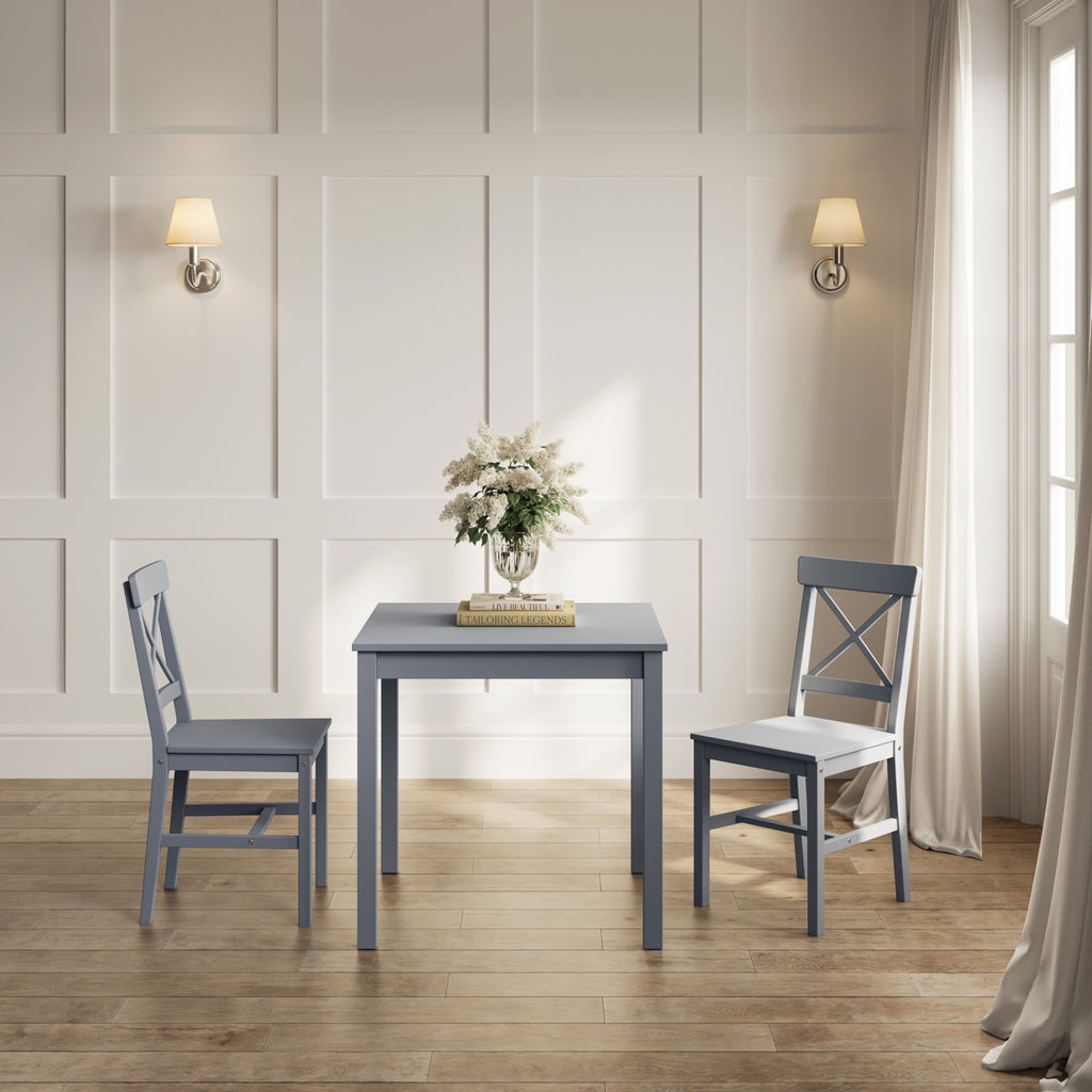 CRAWFORD ANTHRACITE GREY 2 SEATER DINING TABLE