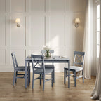 CRAWFORD ANTHRACITE GREY 4 SEATER DINING TABLE