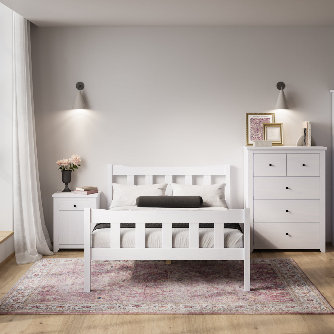 HAVANA WHITE DOUBLE BED