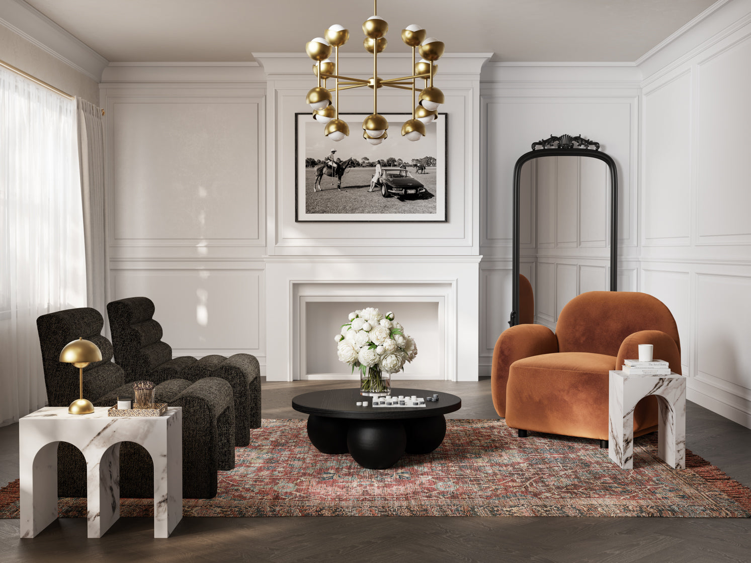 ARCHIE CALACATTE SIDE TABLE