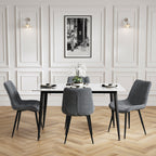 LUNA MARBLE EFFECT DINING SET