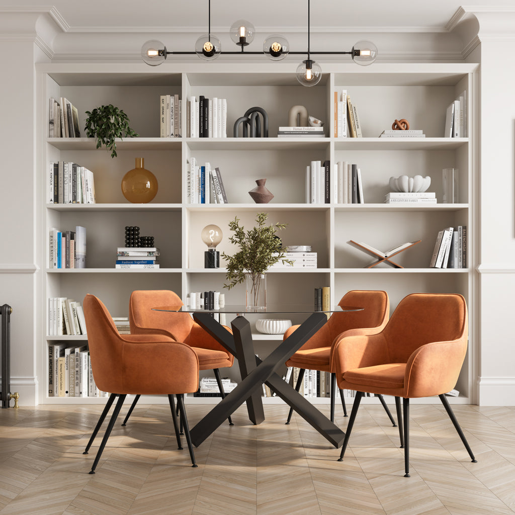 TARA BURNT RUST DINING CHAIR (2 PER PACK)