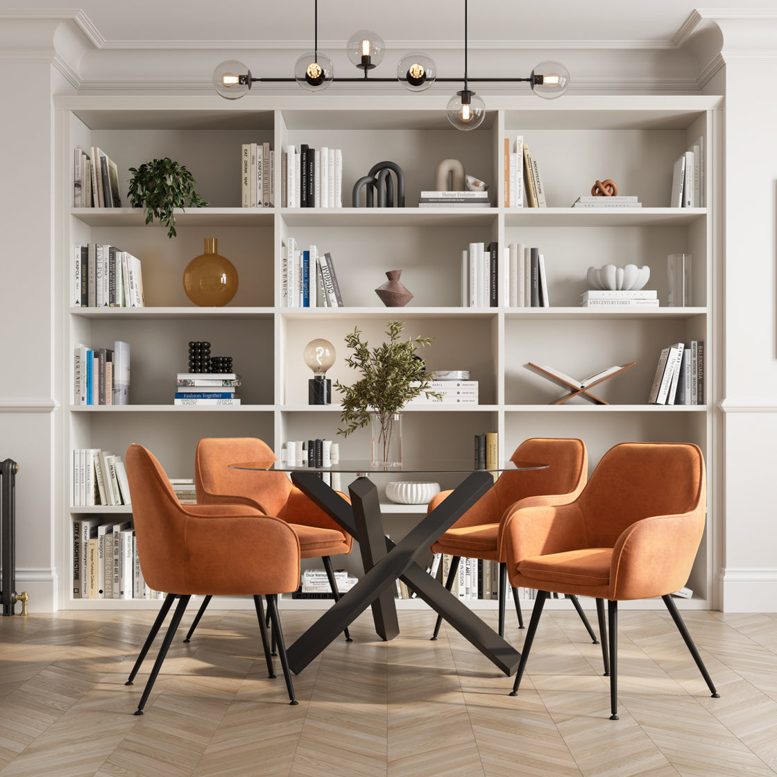 TARA BURNT RUST DINING CHAIR (2 PER PACK)