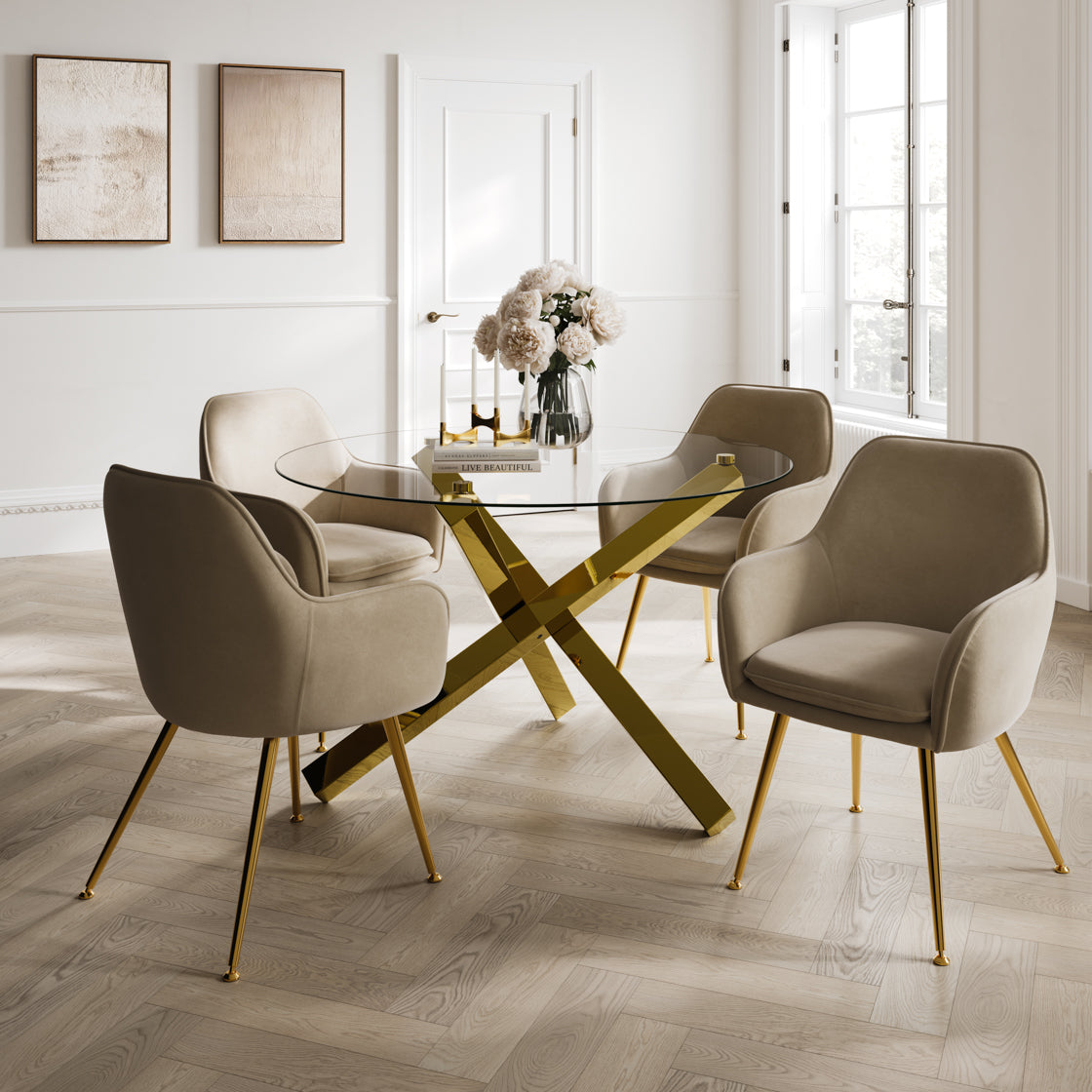 TARA LIGHT FAWN DINING CHAIR (2 PER PACK)