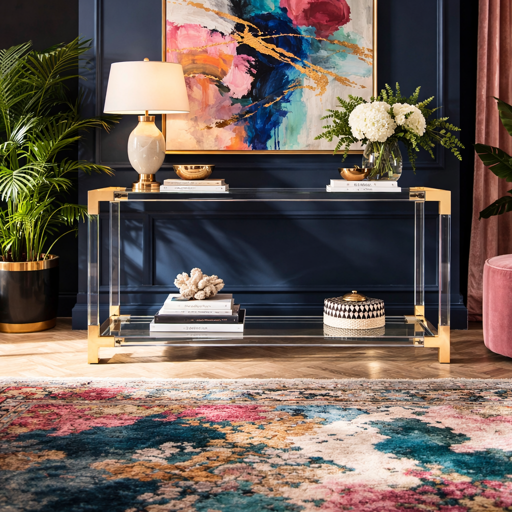 Amangiri Clear Console Table