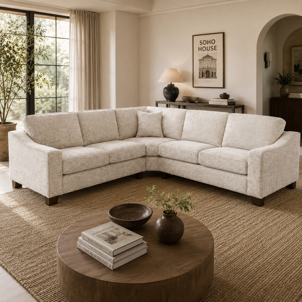 Nebraska Sofa Stone Large Corner