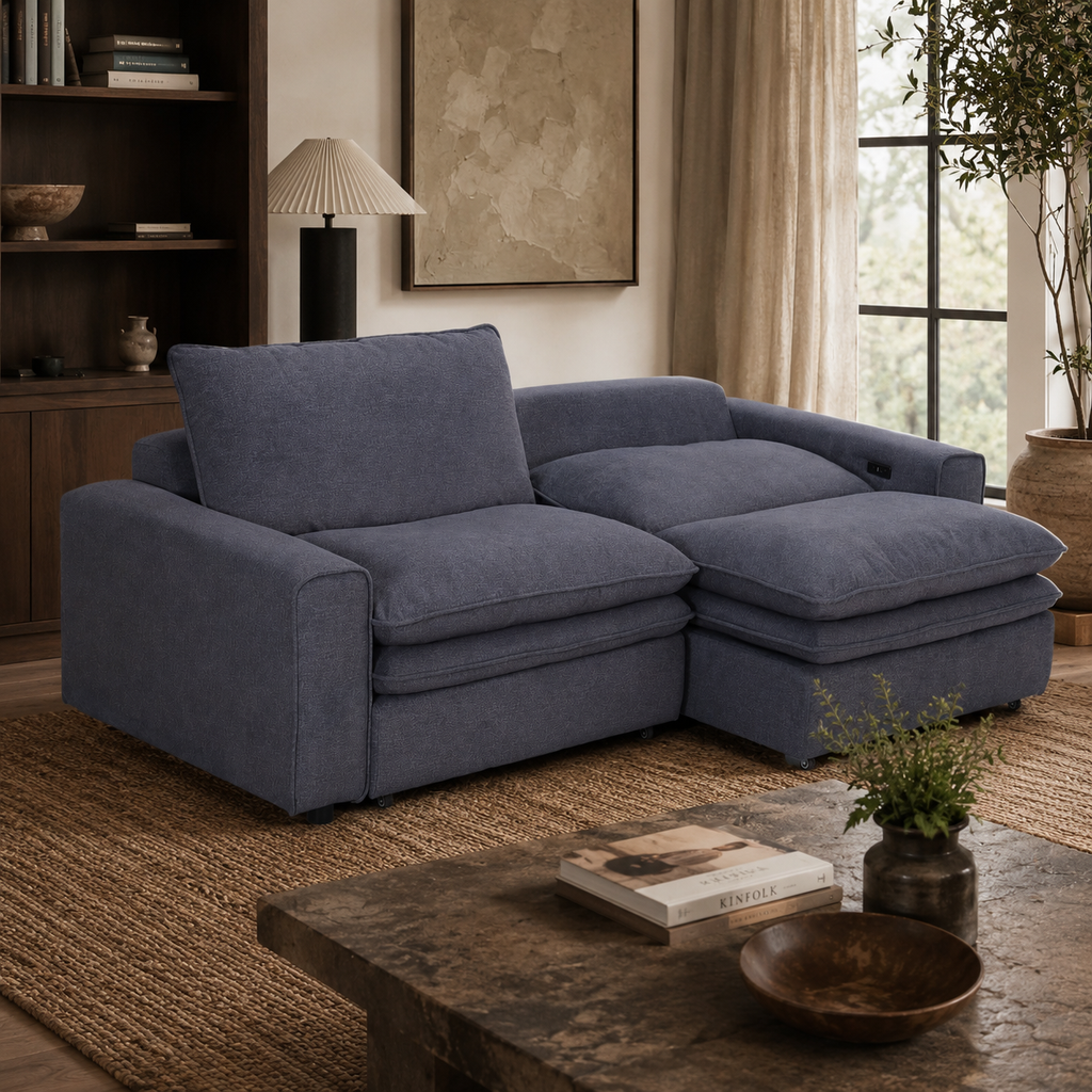 Florence Cloud Grey Electric Sofa