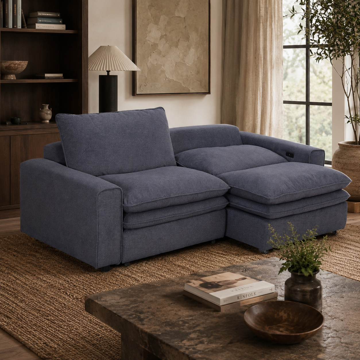 Florence Cloud Grey Electric Sofa