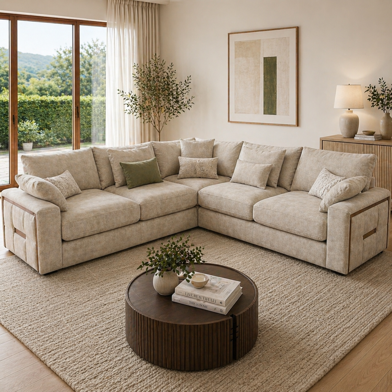 Jupiter Sofa Beige Large Corner