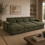 Alaya Sofabed Green U Shape Corner