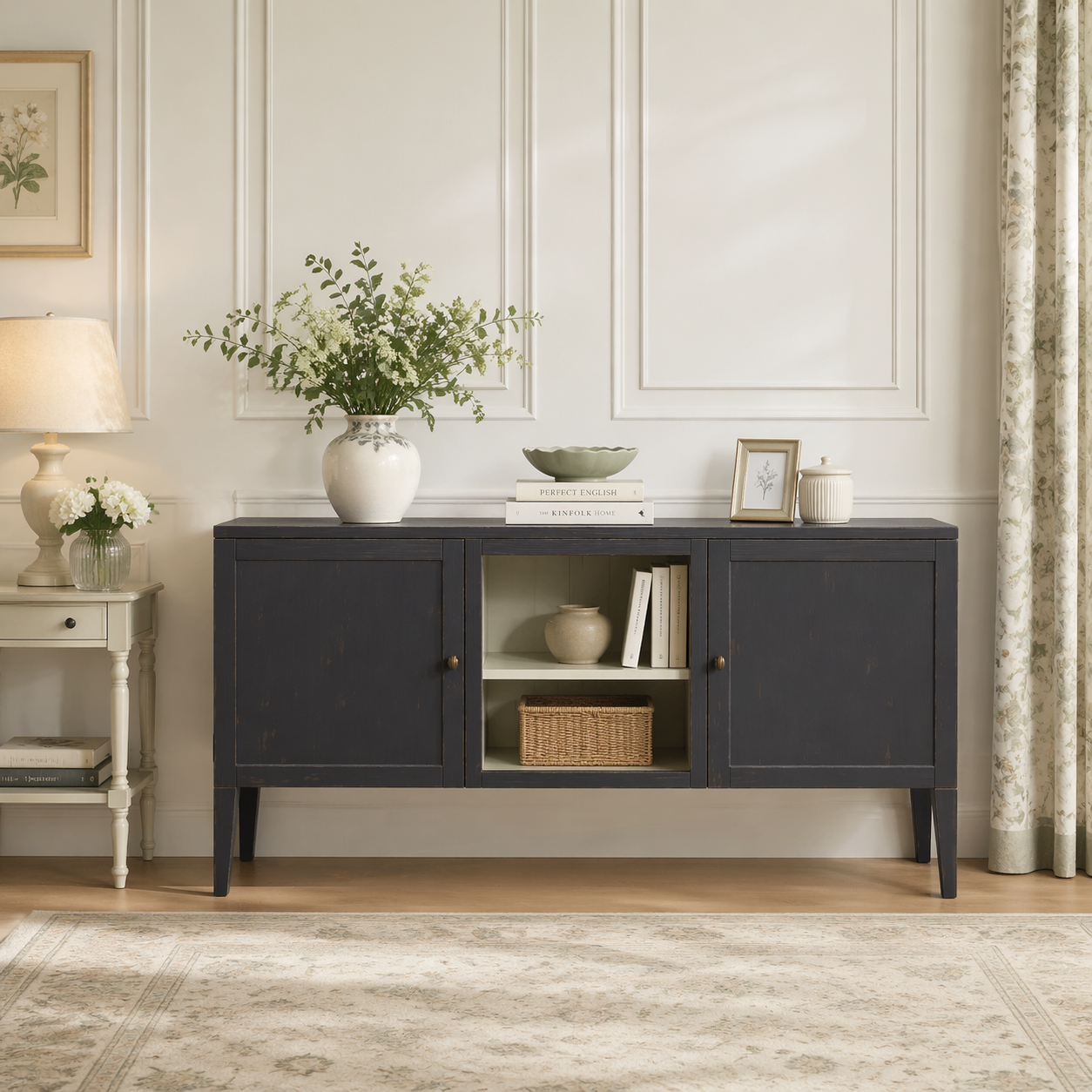 Barwick Charcoal & Soft Natural 2 Door Sideboard