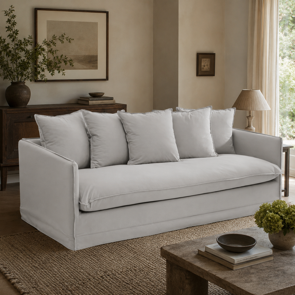 Antibes 3 Seater Grey Sofa