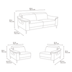 Orbit Ivory Lay-Z-Boy Style Fabric Power Recliner 2 Seater Sofa | Paolo | Callie | Penny | Daytona | Revel | Sonder | DFS