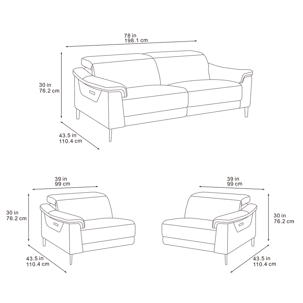 Orbit Ivory Lay-Z-Boy Style Fabric Power Recliner 3 Seater Sofa | Paolo | Callie | Penny | Daytona | Revel | Sonder | DFS