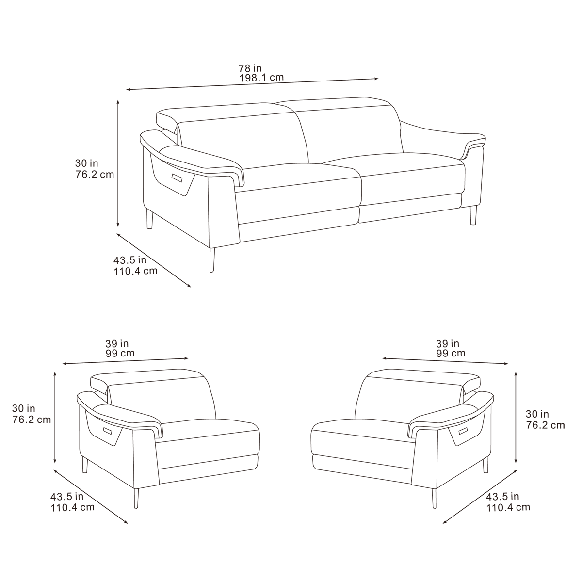 Orbit Ivory Lay-Z-Boy Style Fabric Power Recliner 3 Seater Sofa | Paolo | Callie | Penny | Daytona | Revel | Sonder | DFS