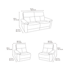 Klint Grez Lay-Z-Boy Style Fabric Power Recliner 2 Seater Sofa