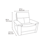 Klint Grez Lay-Z-Boy Style Fabric Power Recliner Armchair