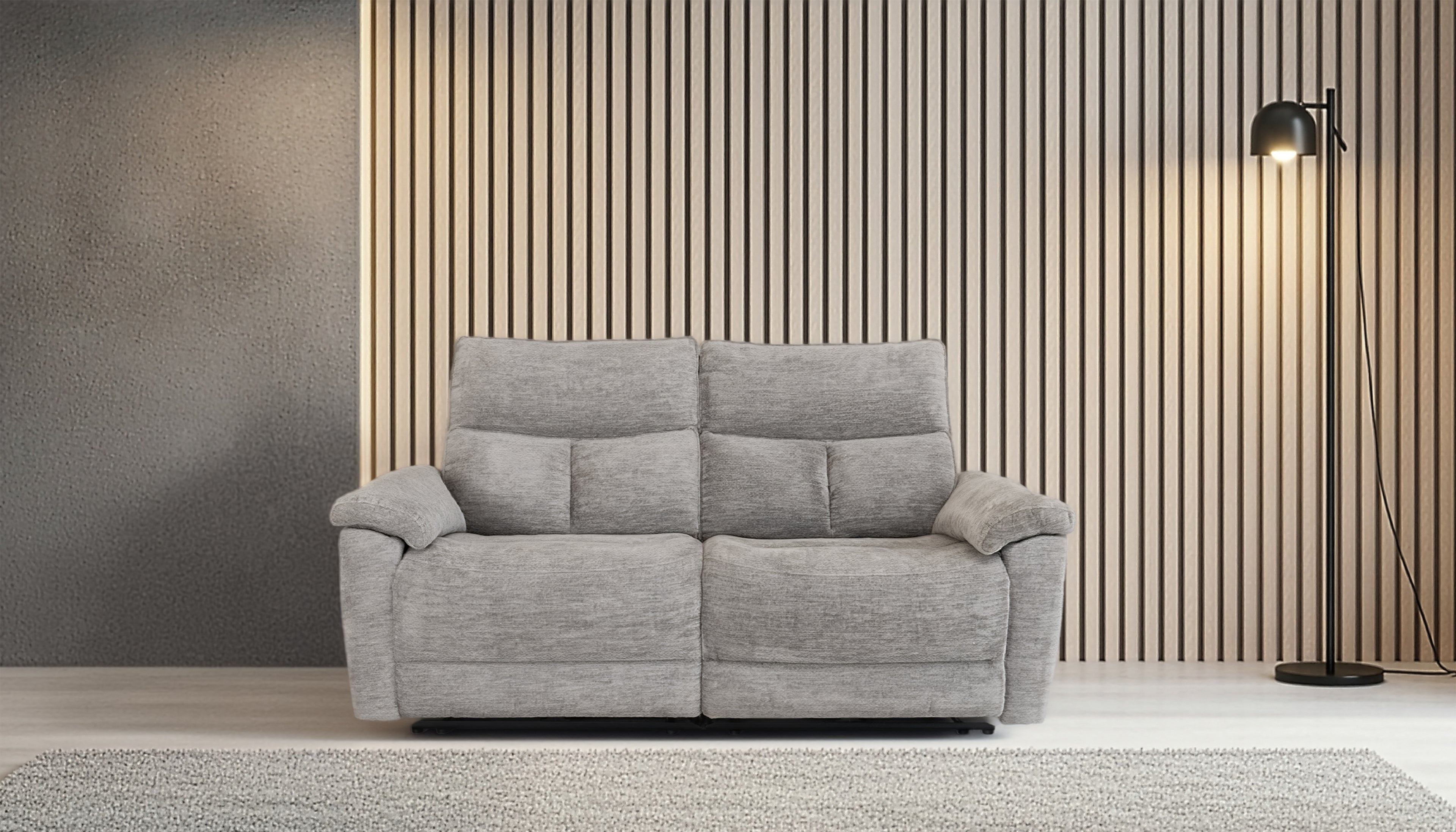Klint Grez Lay-Z-Boy Style Fabric Power Recliner 3 Seater Sofa
