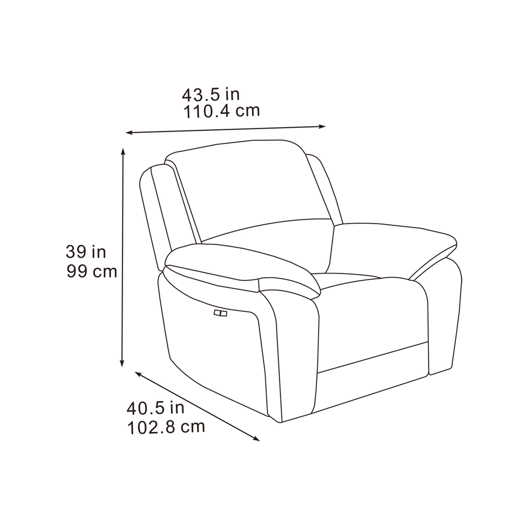 Bellagio Grey Lay-Z-Boy Style Fabric Power Recliner Arm Chair | Banks | Tampa | Santori | DFS