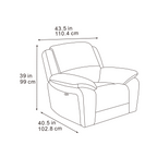 Bellagio Grey Lay-Z-Boy Style Fabric Power Recliner Arm Chair | Banks | Tampa | Santori | DFS