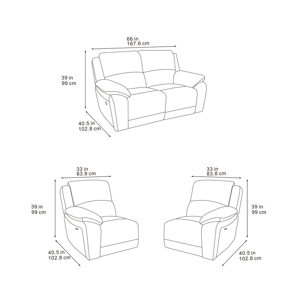 Bellagio Grey Lay-Z-Boy Style Fabric Power Recliner 2 Seater Sofa | Banks | Tampa | Santori | DFS