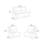 Bellagio Grey Lay-Z-Boy Style Fabric Power Recliner 2 Seater Sofa | Banks | Tampa | Santori | DFS