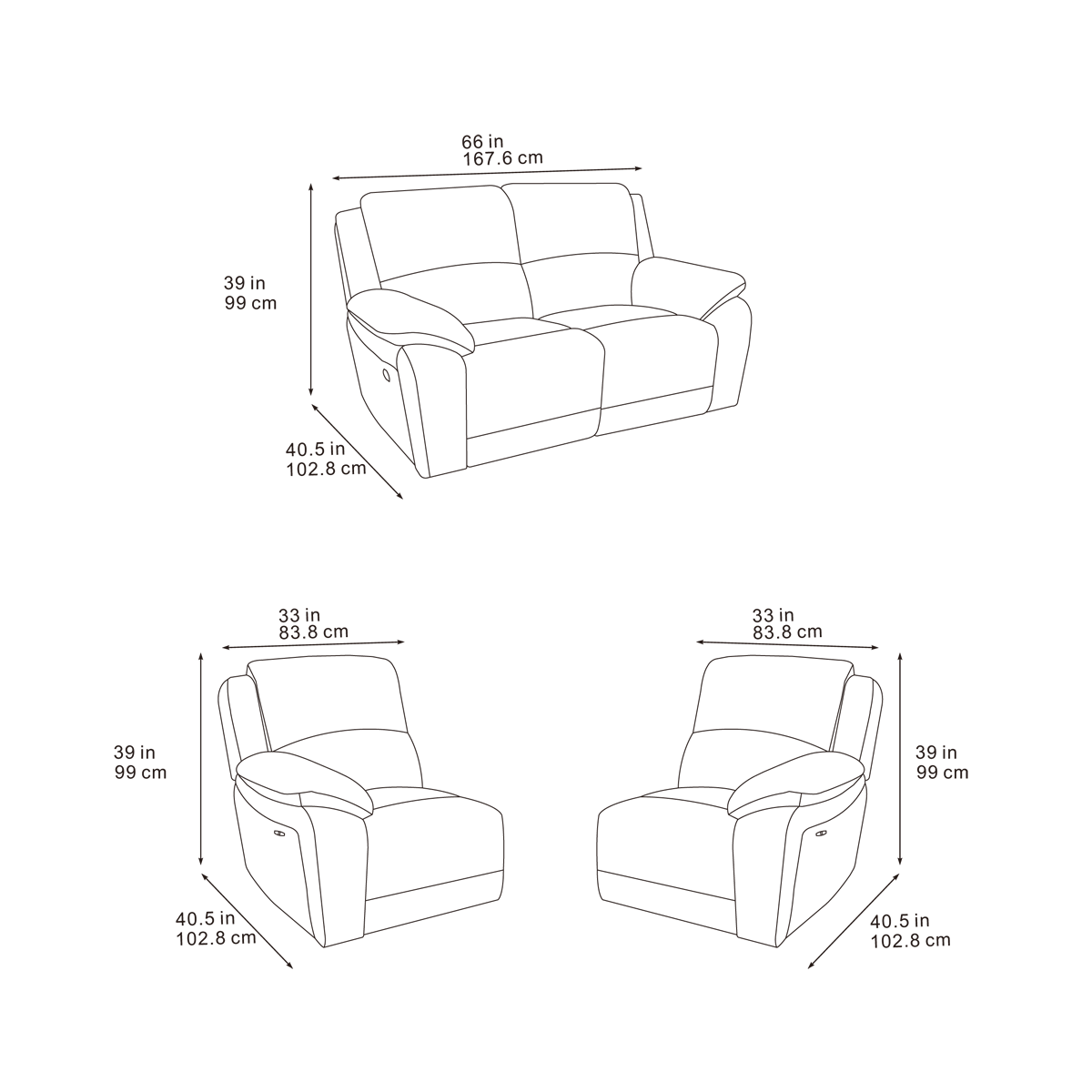 Bellagio Grey Lay-Z-Boy Style Fabric Power Recliner 2 Seater Sofa | Banks | Tampa | Santori | DFS