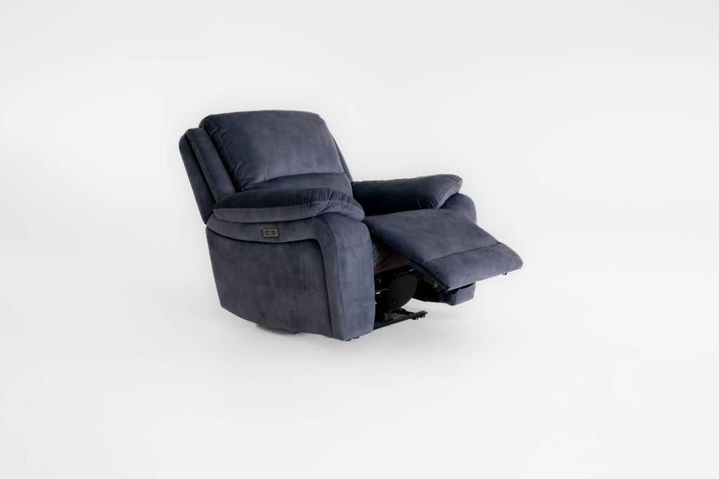 Bellagio Grey Lay-Z-Boy Style Fabric Power Recliner Arm Chair | Banks | Tampa | Santori | DFS