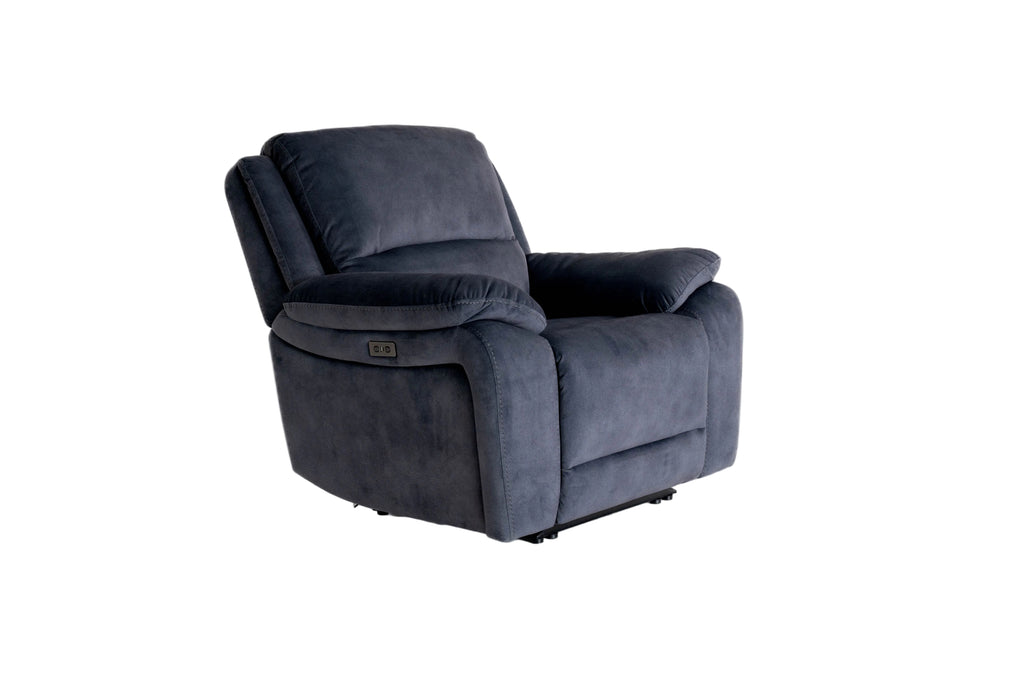 Bellagio Grey Lay-Z-Boy Style Fabric Power Recliner Arm Chair | Banks | Tampa | Santori | DFS