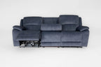 Bellagio Grey Lay-Z-Boy Style Fabric Power Recliner 3 Seater Sofa | Banks | Tampa | Santori | DFS