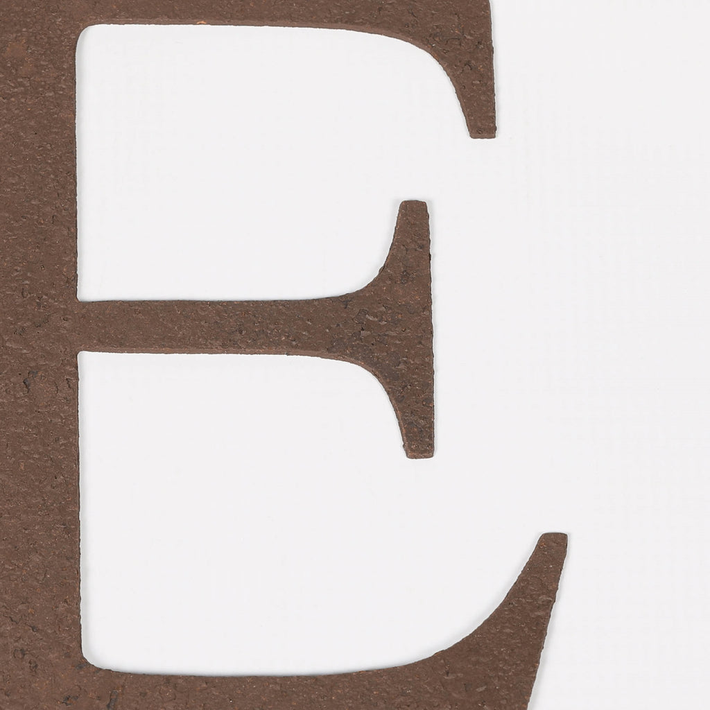 6" Rustic Iron Letter - E