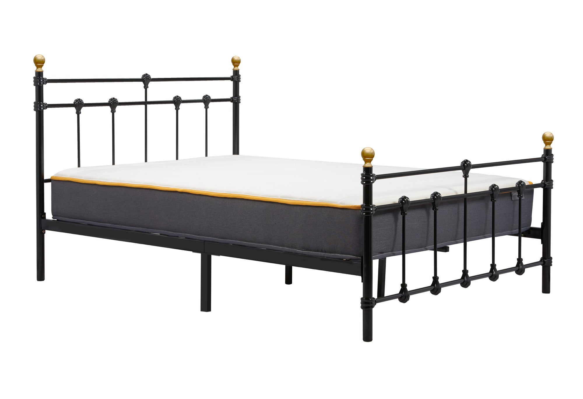 120cm Atlas Bed Black