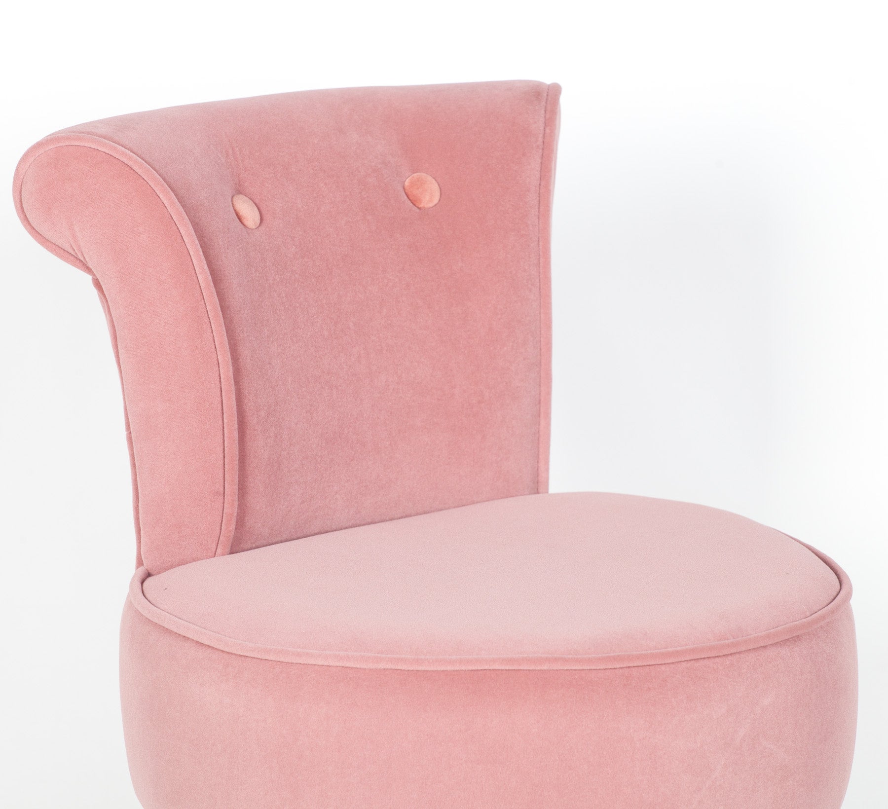 Pink Stool Bedroom Chair with Gold Legs
