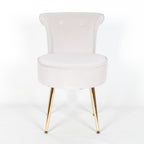 Grey Stool Bedroom Chair with Gold Legs