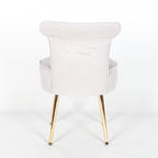 Grey Stool Bedroom Chair with Gold Legs