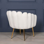 Boucle White Oyster Chair