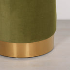 Olive Green Round Stool