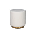 Boucle Round Stool with Gold Base