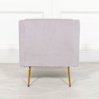 Grey Velvet Sofa Chair