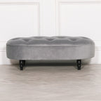 Grey Velvet Bench