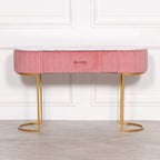 Pink Upholstered Dressing Table
