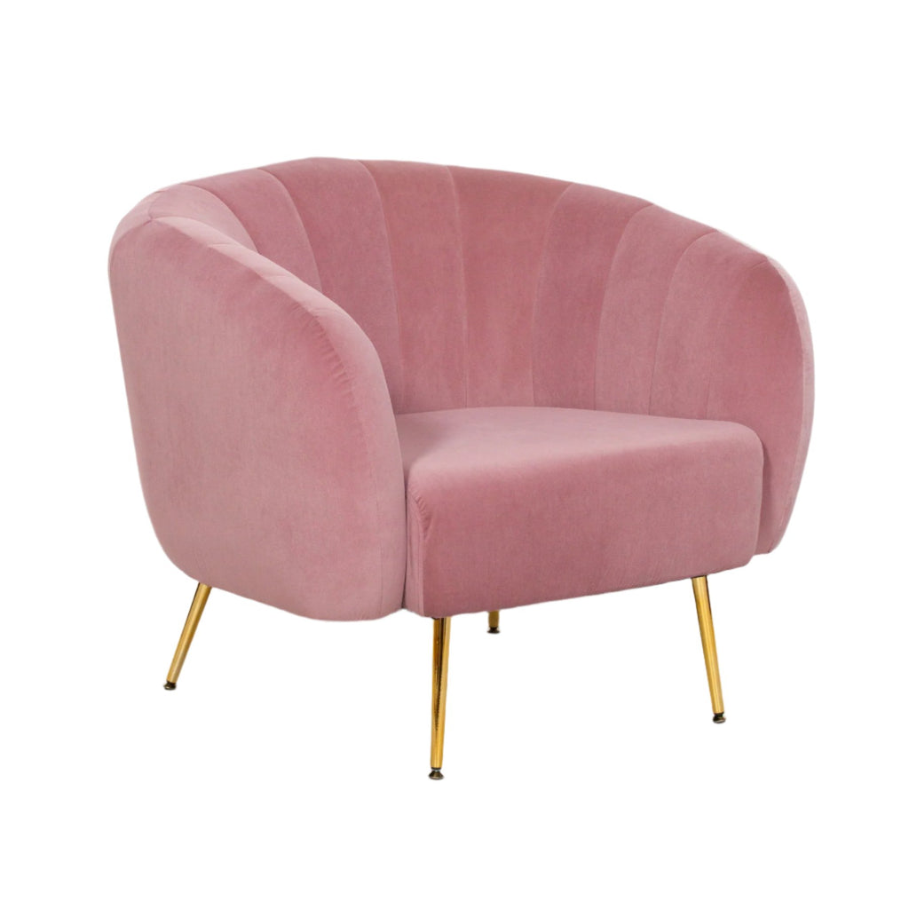 Pink Velvet Armchair