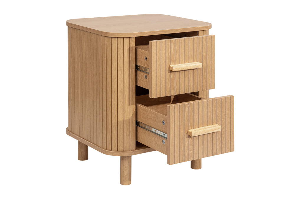 Axel 2 Drawer Fluted Bedside