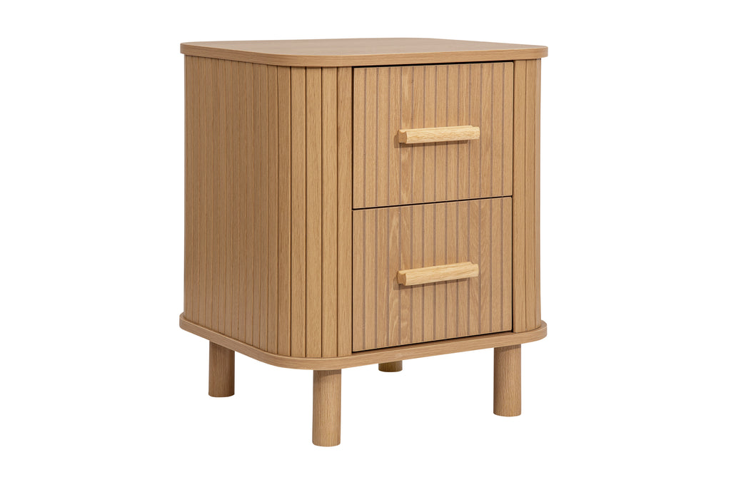 Axel 2 Drawer Fluted Bedside
