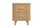 Axel 2 Drawer Fluted Bedside