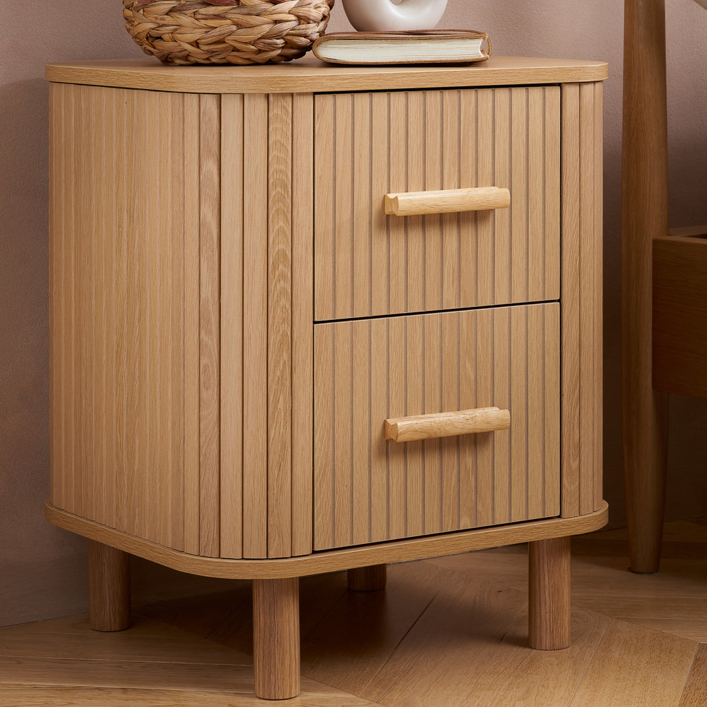 Axel 2 Drawer Fluted Bedside