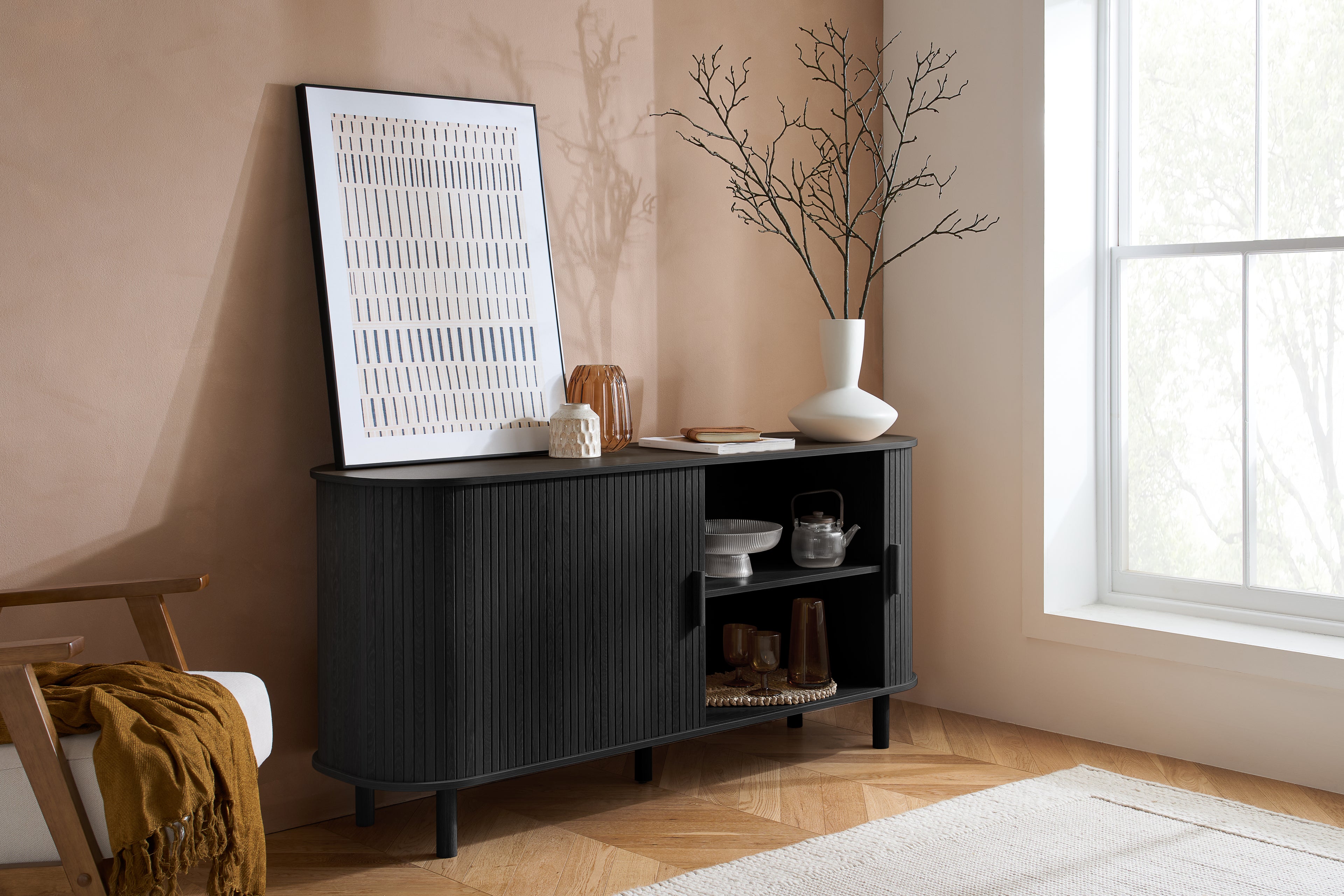 Axel 2 Door Fluted Sideboard