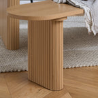 Axel Oval Fluted Dining Table With 2 Chairs And Bench