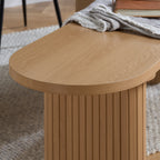 Axel Oval Fluted Dining Table With 2 Benches