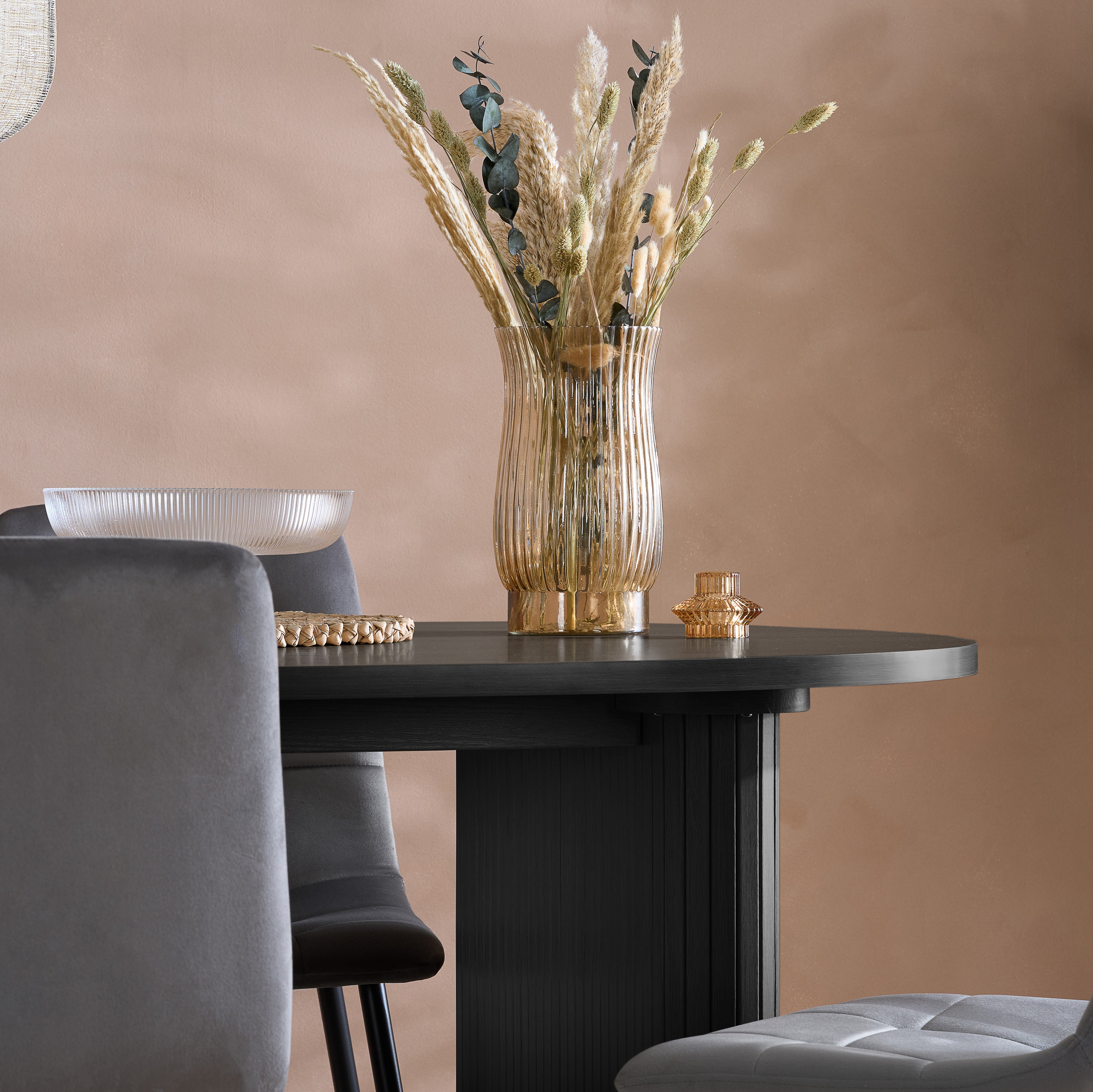 Axel Oval Fluted Dining Table